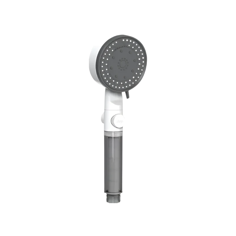 Douchekop met ingebouwd filter dat water zuivert en onzuiverheden vermindert voor een schonere en gezondere douche-ervaring